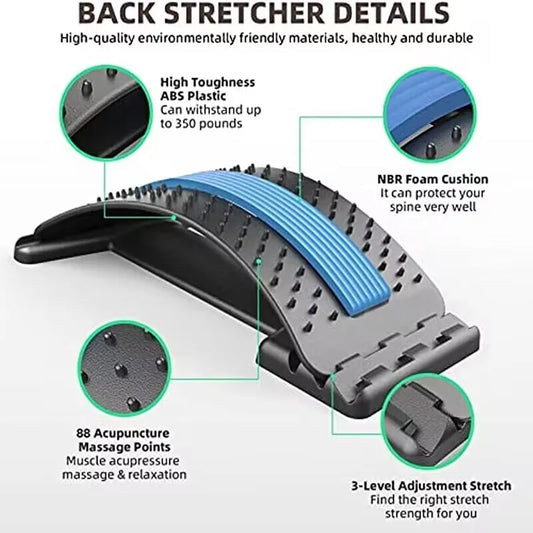 Adjustable Back Stretcher 
(4 Level Spine Board Magnetic Therapy)