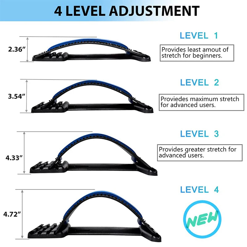 Adjustable Back Stretcher 
(4 Level Spine Board Magnetic Therapy)